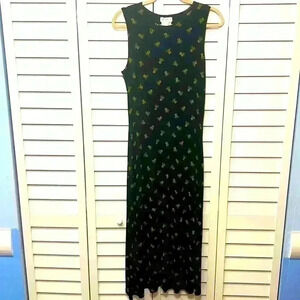 Coldwater Creek Sleeveless Pineapple Maxi Dress Size PM